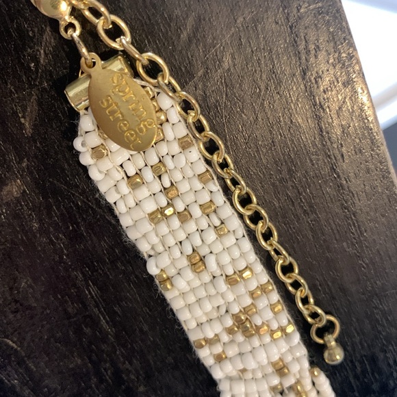 White gold beaded necklace multi strand 30-38” - Picture 8 of 10